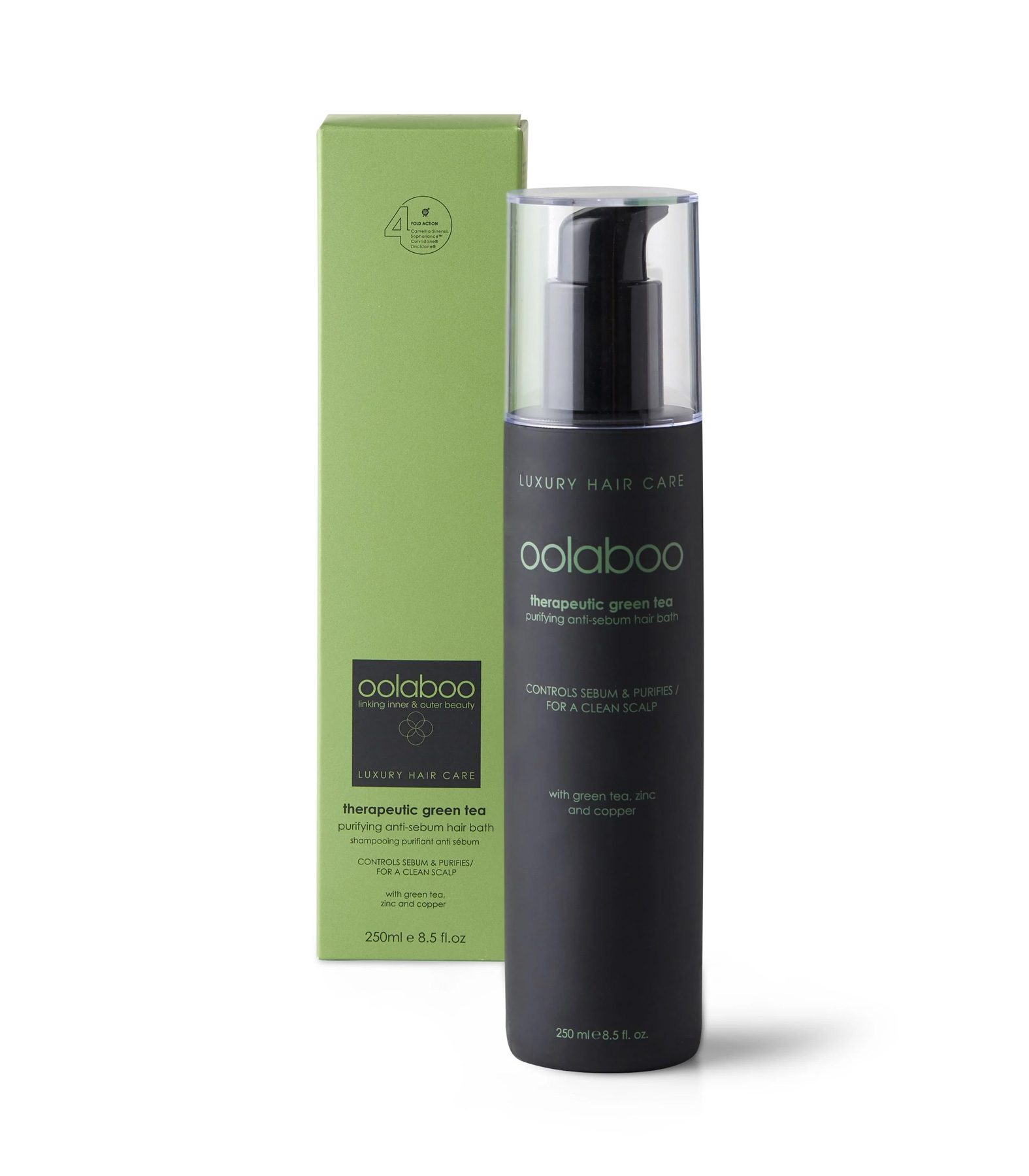Oolaboo Therapeutic Green Tea Anti Sebum Hair Bath 250ml